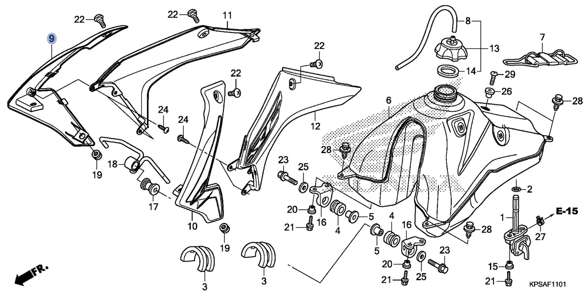 Honda OEM part 17545-KPS-B70ZA