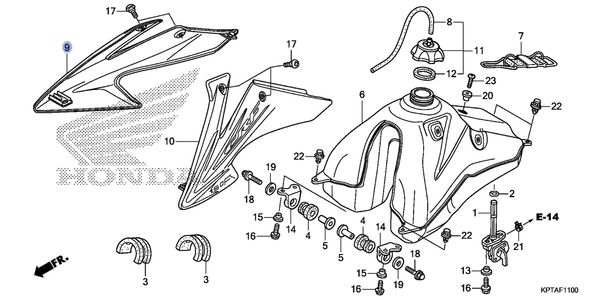 Honda OEM part 17545-KPT-A40ZA