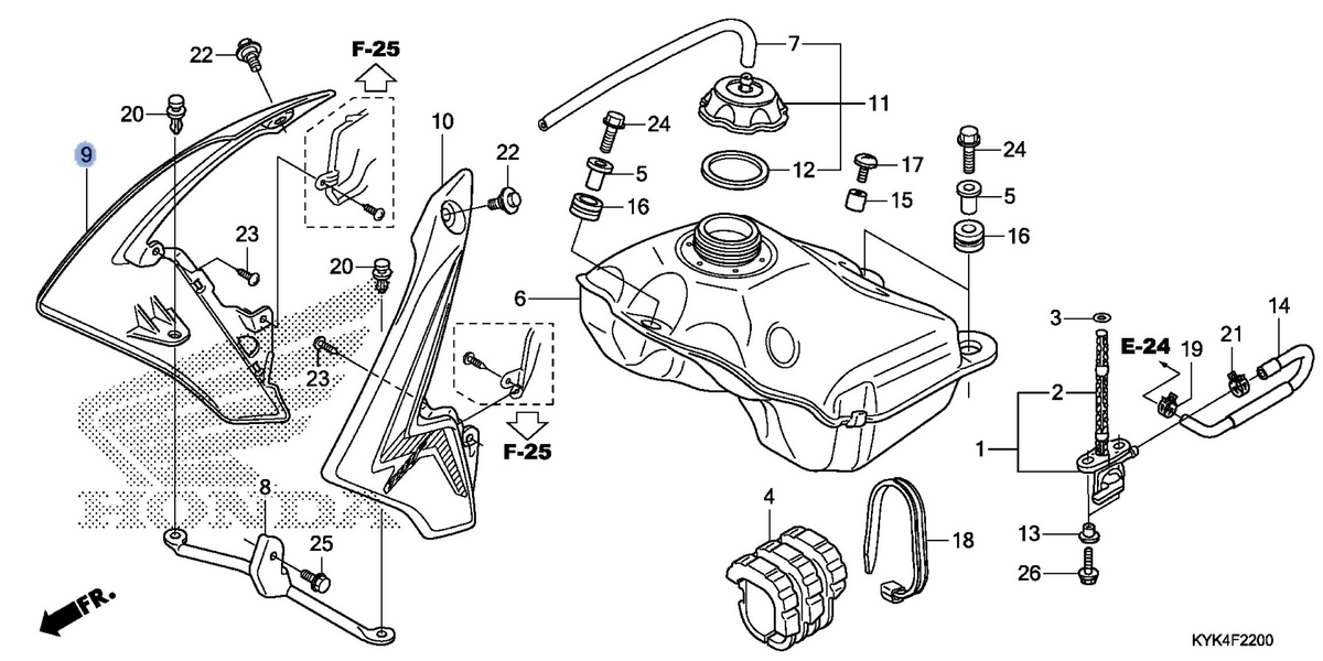 Honda OEM part 17545-KYK-910ZA
