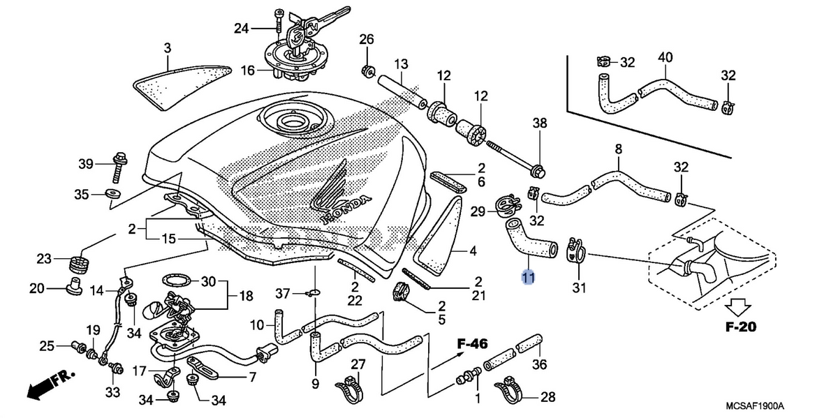 Honda OEM part 17545-MCS-R10