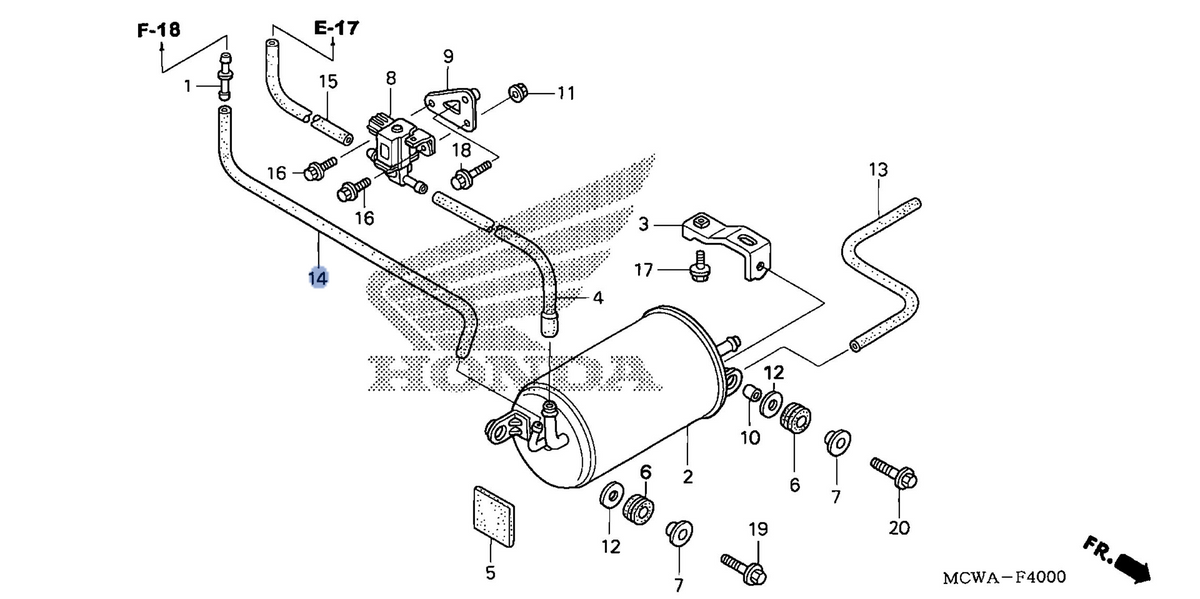Honda OEM part 17545-MCW-K60
