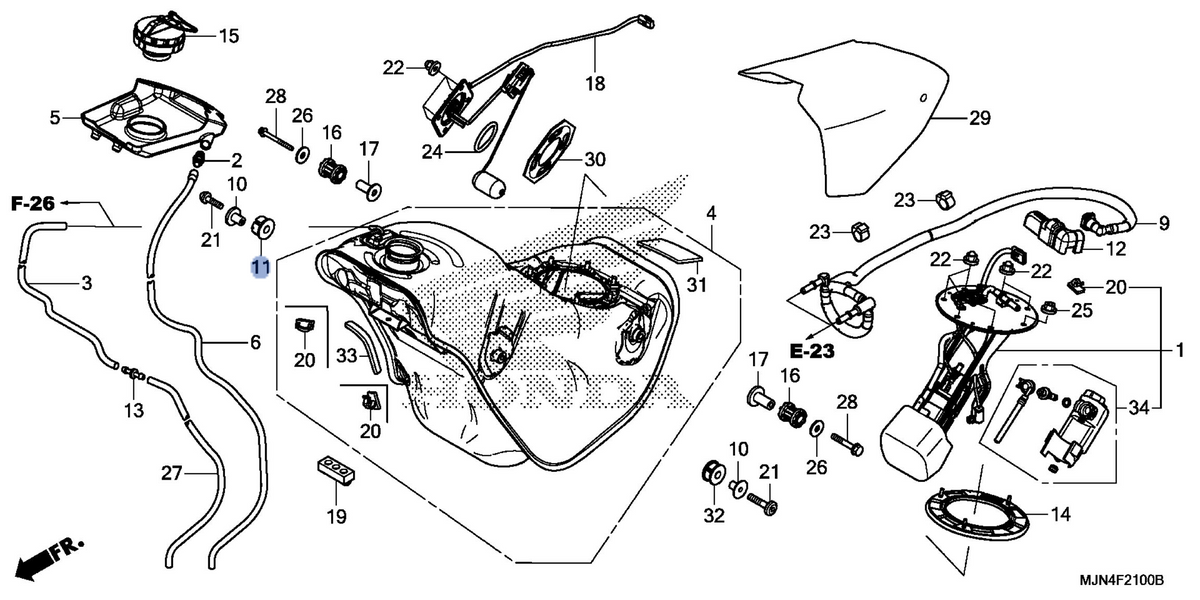 Honda OEM part 17545-MFL-000