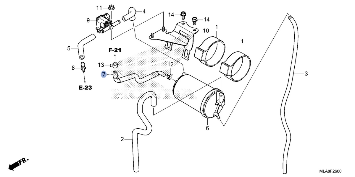 Honda OEM part 17545-MLA-A00