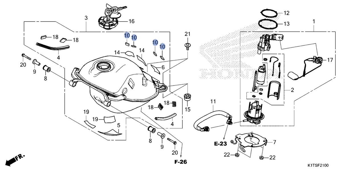 Honda OEM part 17546-K1T-E50