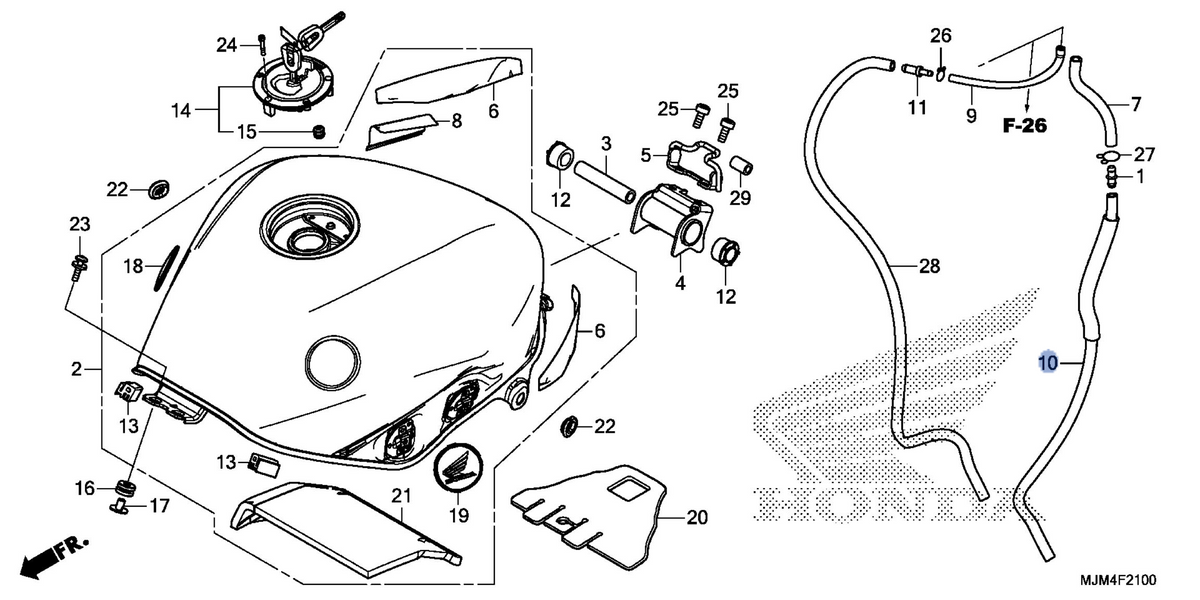 Honda OEM part 17546-MJM-D10