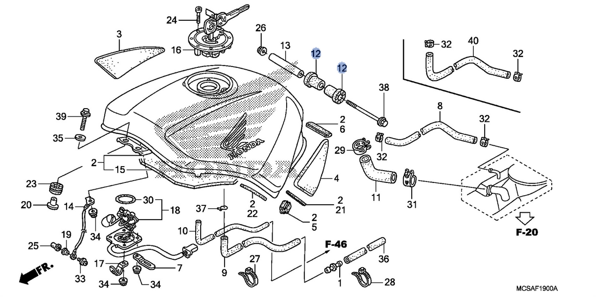 Honda OEM part 17548-MCS-G00