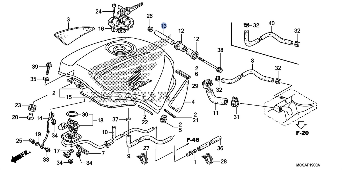 Honda OEM part 17549-MCS-G00