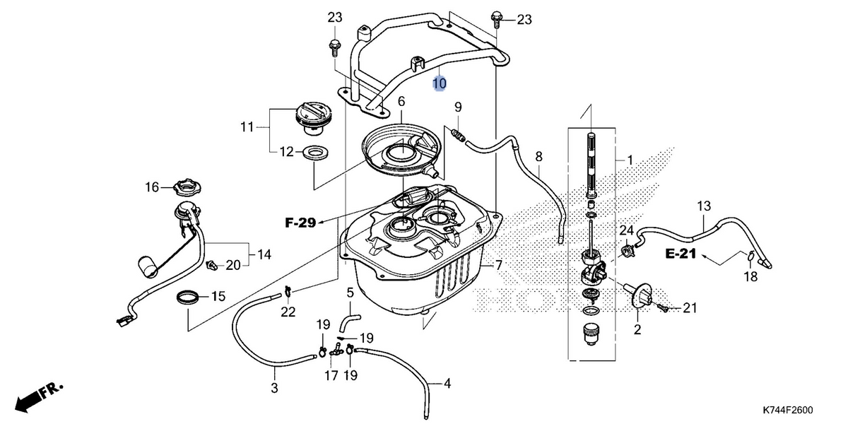 Honda OEM part 17550-K74-N20