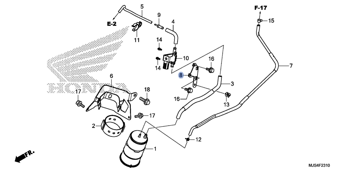 Honda OEM part 17550-MJS-J30