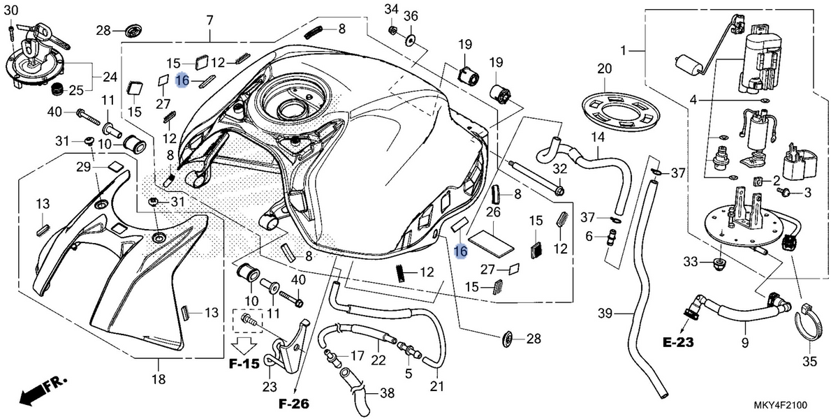 Honda OEM part 17550-MKY-D50