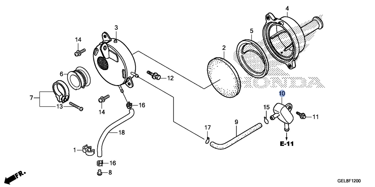 Honda OEM part 17551-GEL-A80