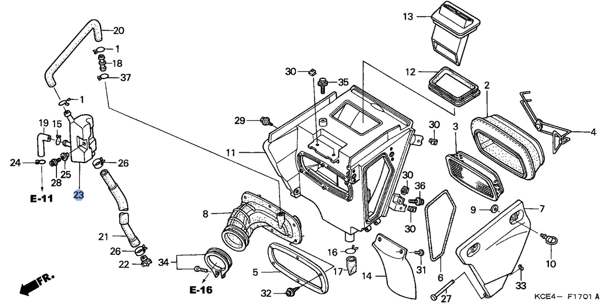 Honda OEM part 17551-KCZ-000