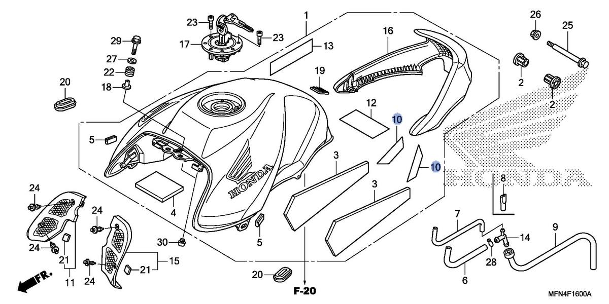 Honda OEM part 17551-MFN-D00
