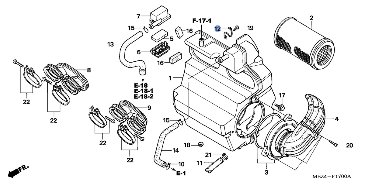 Honda OEM part 17552-MBZ-G00