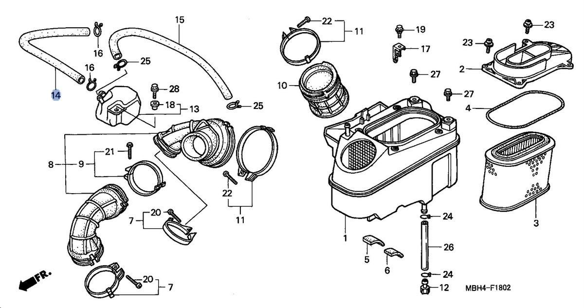 Honda OEM part 17552-MCK-A00