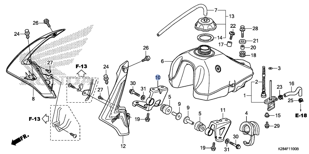 Honda OEM part 17553-K28-910