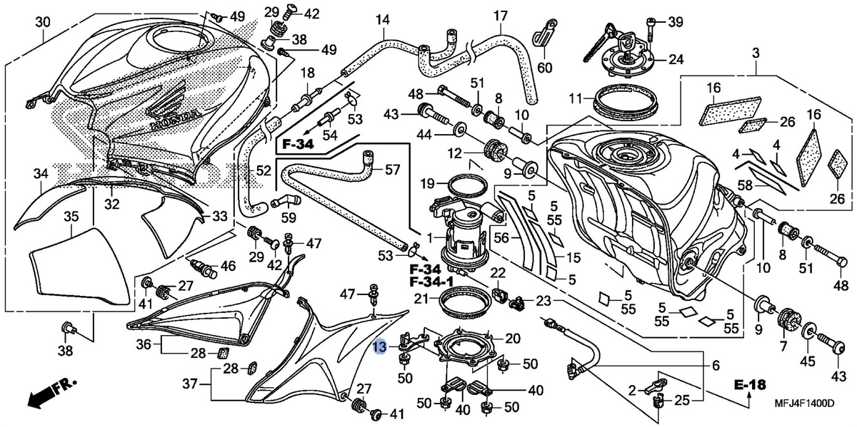 Honda OEM part 17553-MFJ-D00