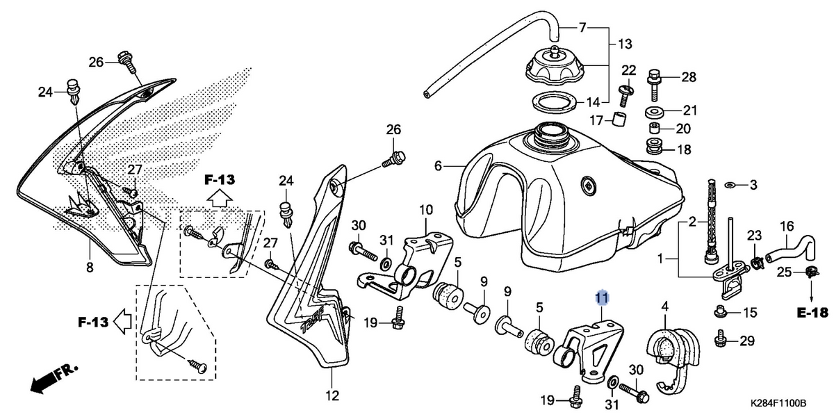 Honda OEM part 17554-K28-910