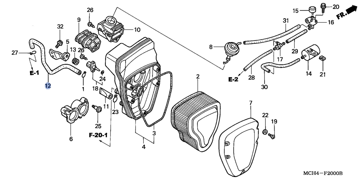 Honda OEM part 17554-MCH-000