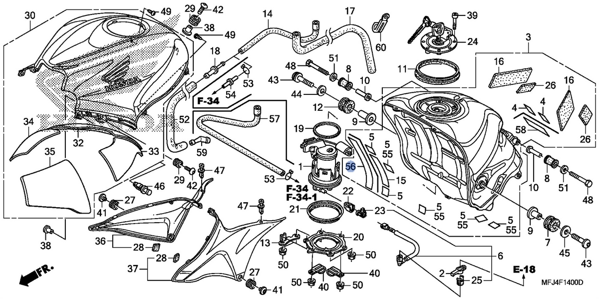 Honda OEM part 17554-MFJ-D10