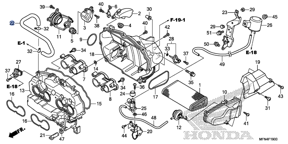 Honda OEM part 17554-MFN-D00