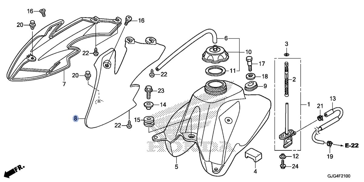 Honda OEM part 17555-GJG-C60ZA