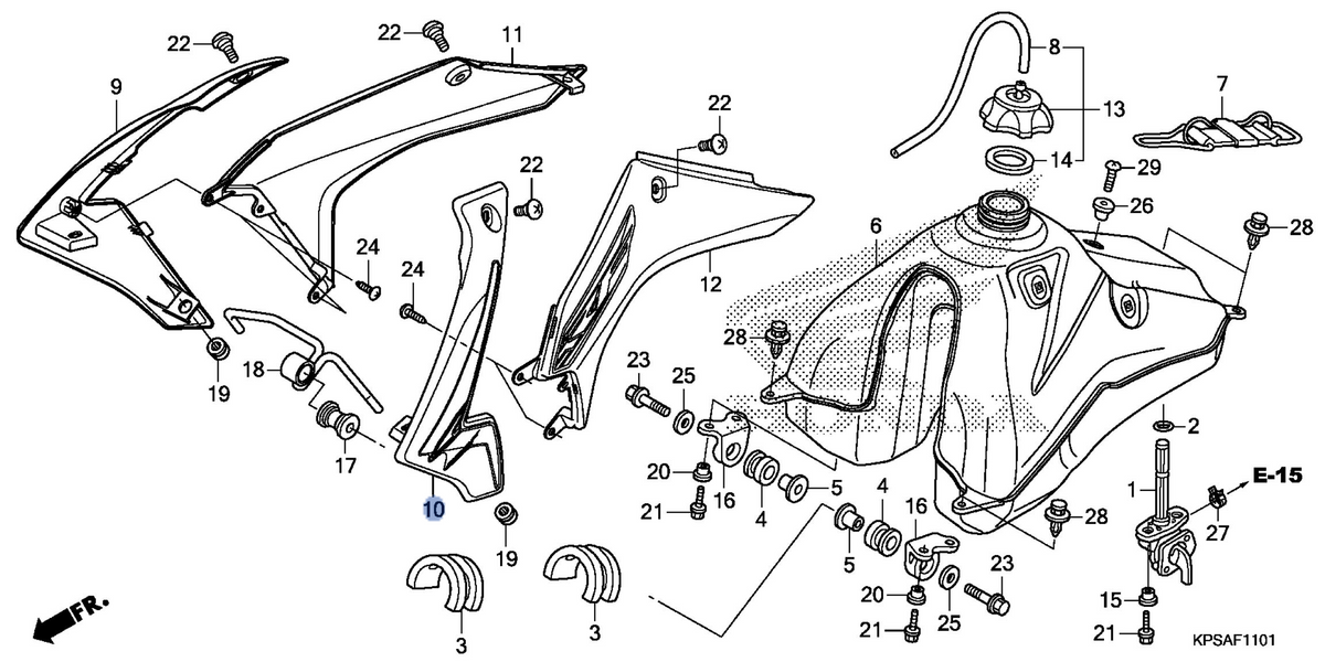 Honda OEM part 17555-KPS-B70ZA
