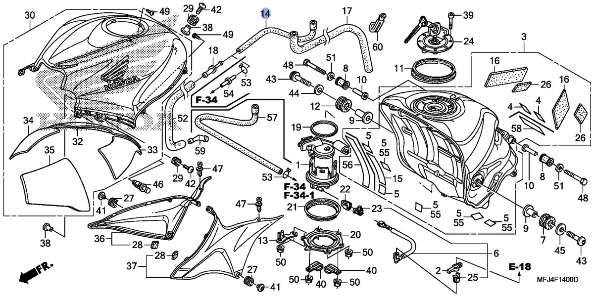 Honda OEM part 17555-MFJ-D00
