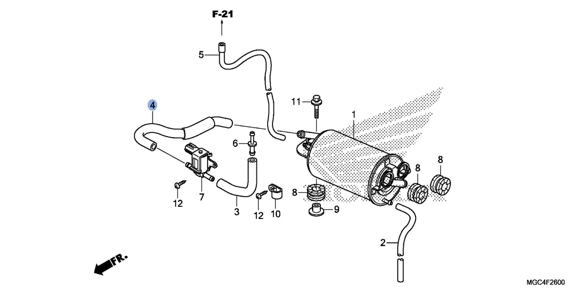 Honda OEM part 17555-MGC-A20
