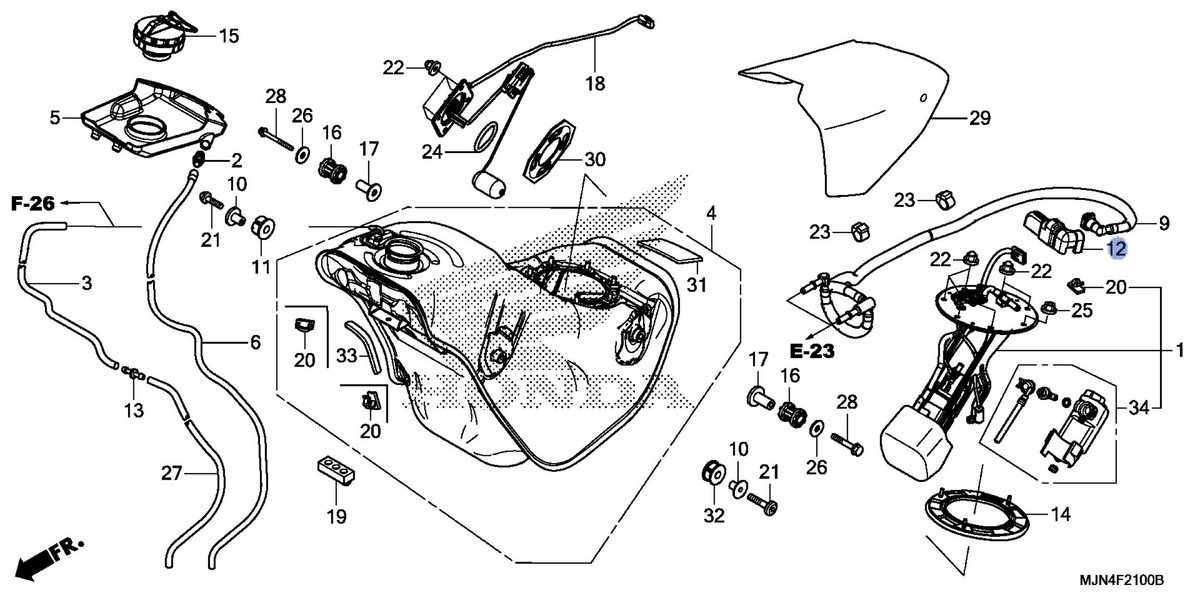 Honda OEM part 17555-MJN-A01