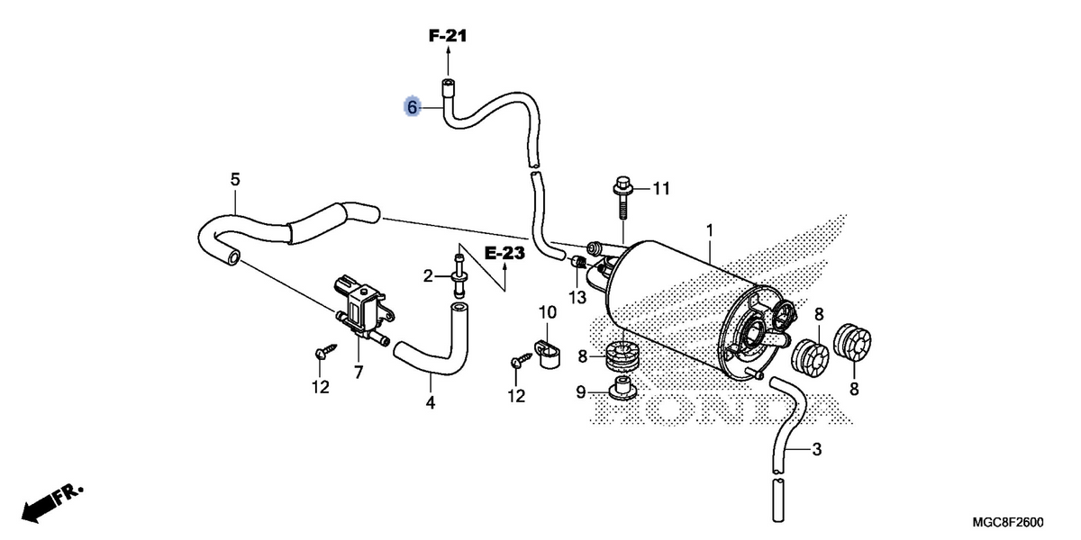 Honda OEM part 17556-MGC-AA0