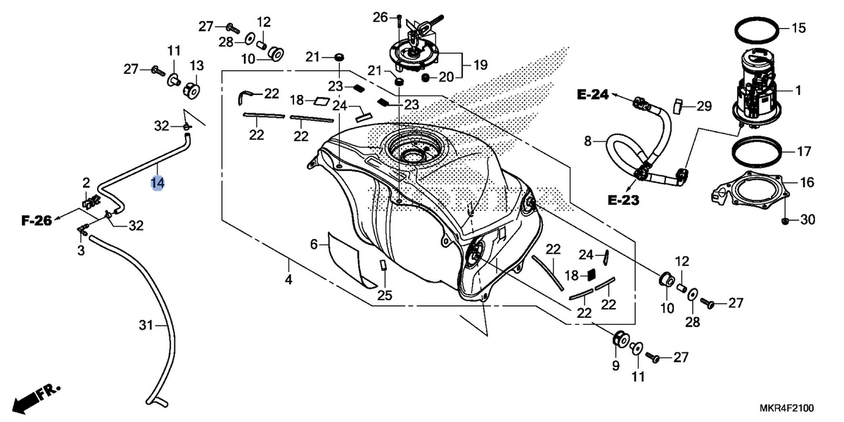 Honda OEM part 17556-MKR-A30