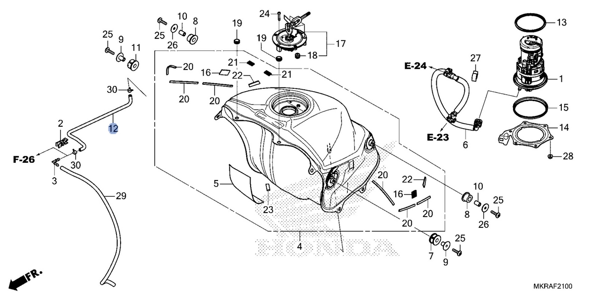 Honda OEM part 17556-MKR-AH0
