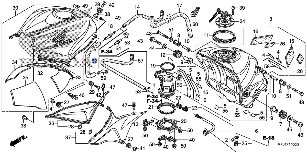 Honda OEM part 17557-MFJ-A40