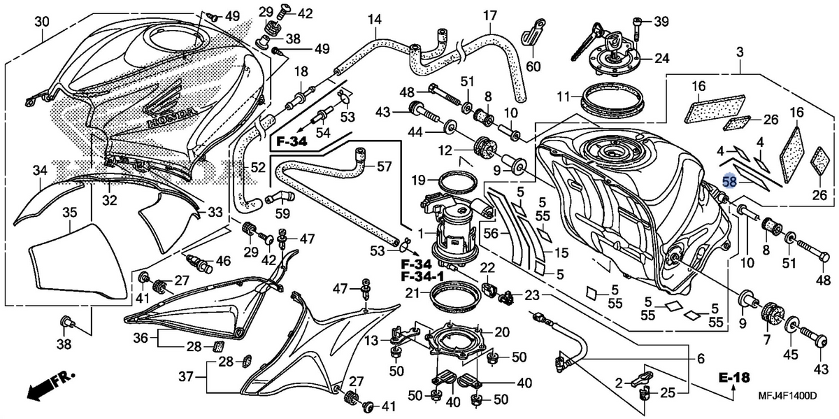 Honda OEM part 17557-MFJ-D10