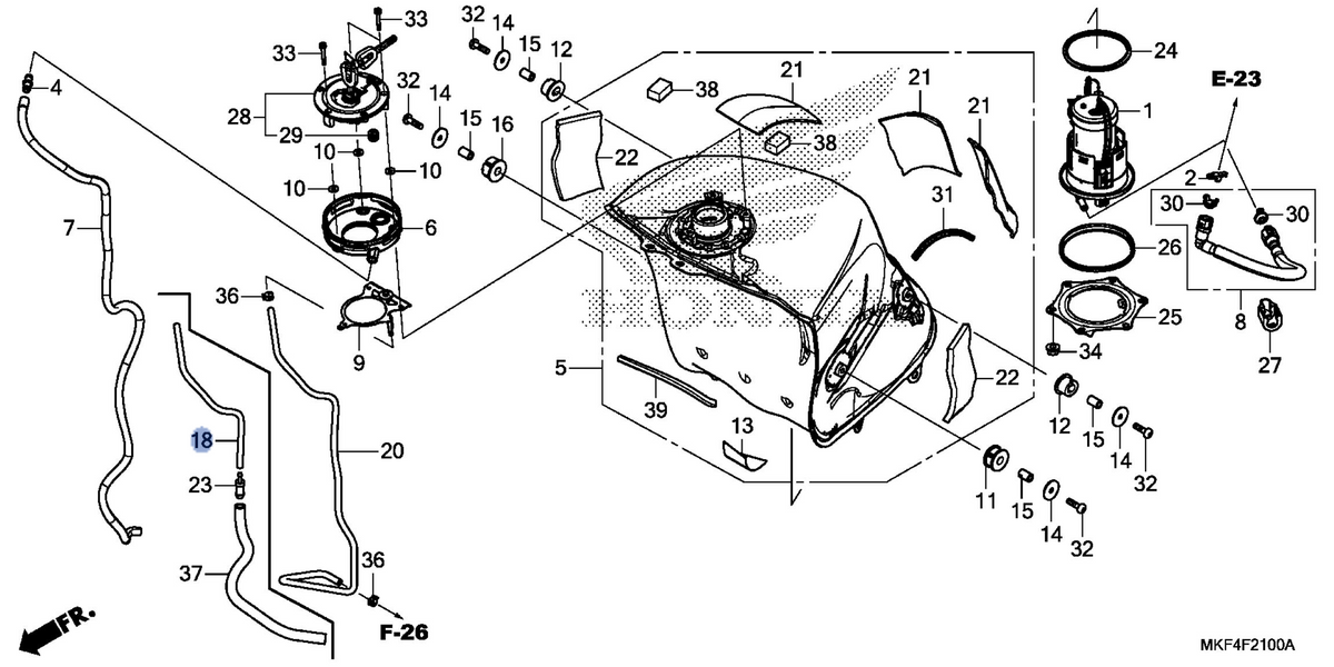 Honda OEM part 17557-MKF-A20