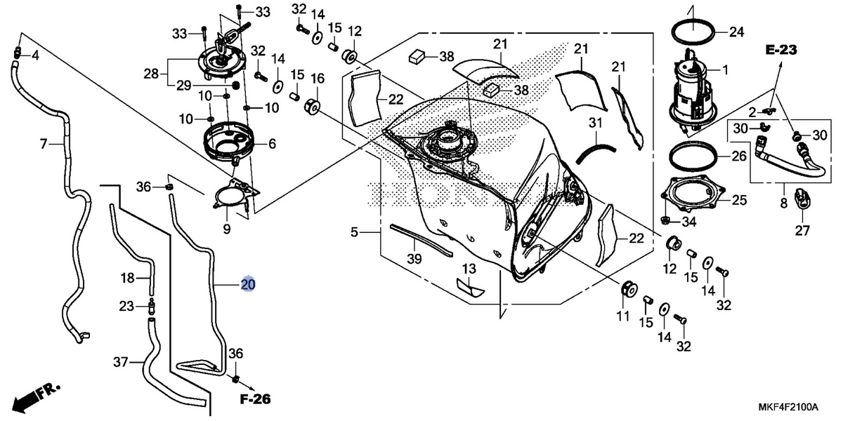 Honda OEM part 17557-MKF-L20