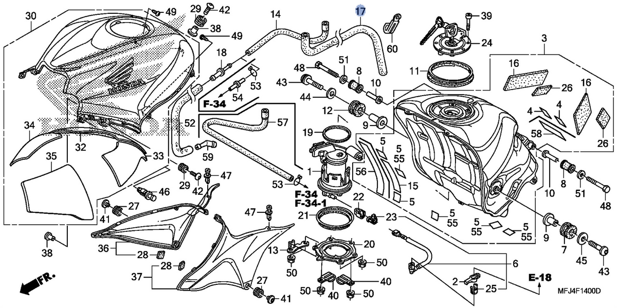 Honda OEM part 17559-MFJ-A40