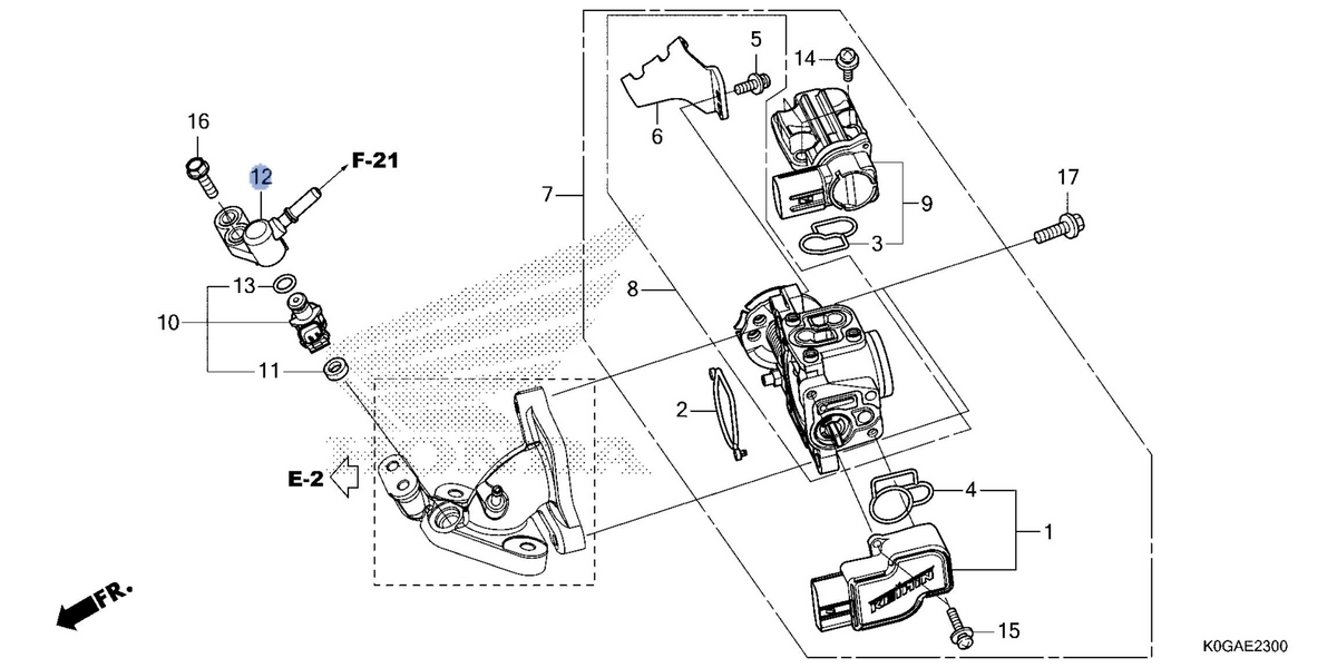Honda OEM part 17560-K0G-T20