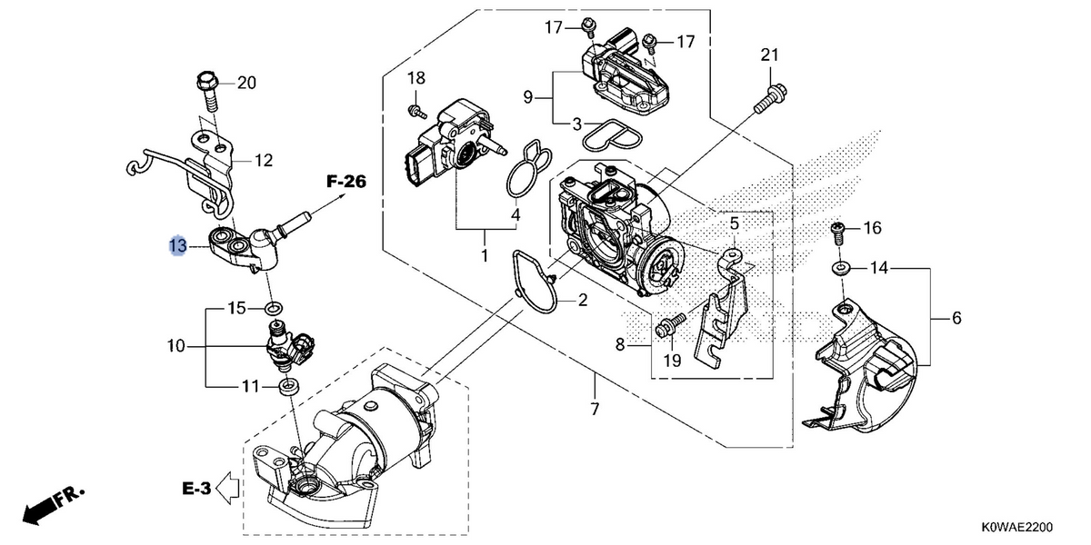 Honda OEM part 17560-K0R-V00