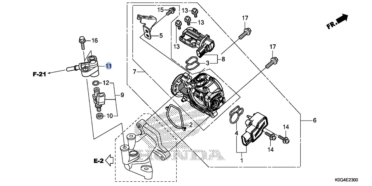 Honda OEM part 17560-K40-F00