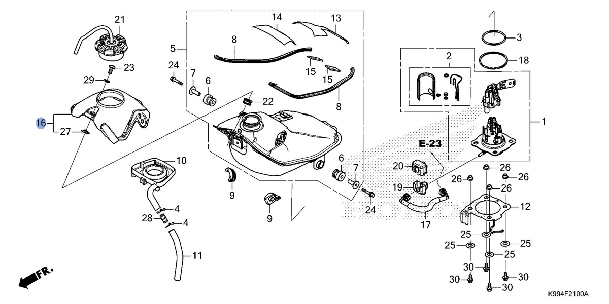 Honda OEM part 17560-K99-A00