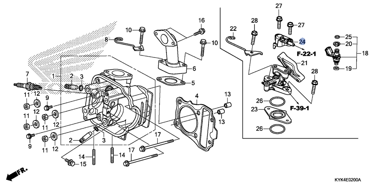 Honda OEM part 17560-KYK-D10