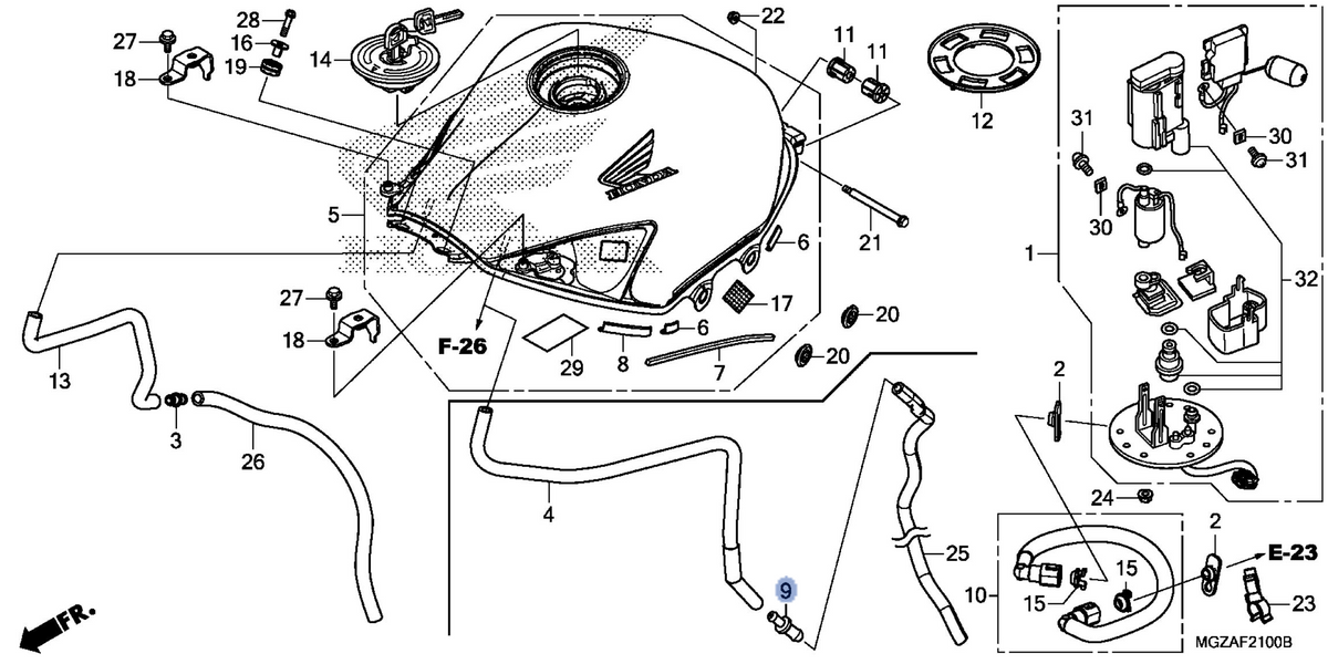 Honda OEM part 17561-KVG-900
