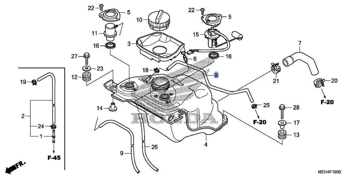 Honda OEM part 17561-MEH-670