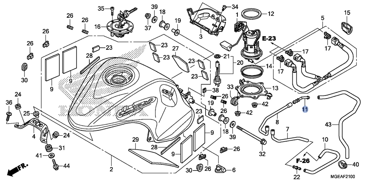 Honda OEM part 17561-MFL-000