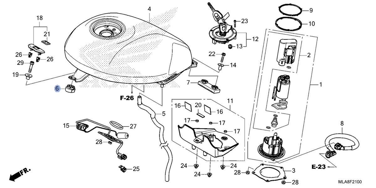 Honda OEM part 17561-MLA-A00