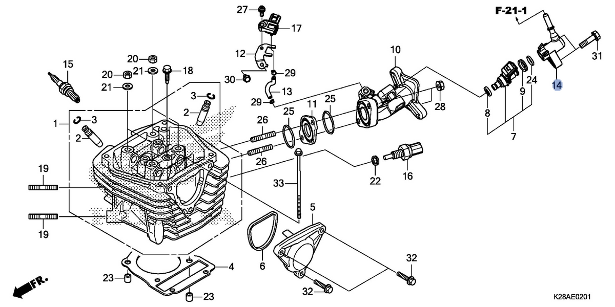 Honda OEM part 17565-K28-A60