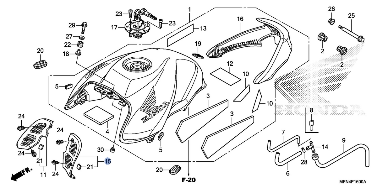 Honda OEM part 17565-MFN-D00