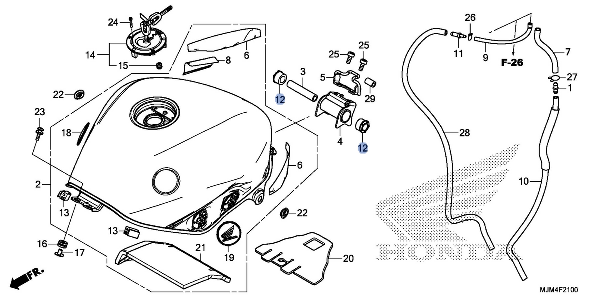 Honda OEM part 17567-MJM-D00